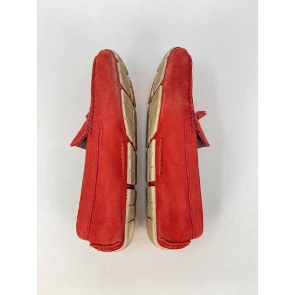 Cole Haan Mens Loafer Red Leather Driver Slip On Tasseled Penny Driving US 7 B - Picture 9 of 10